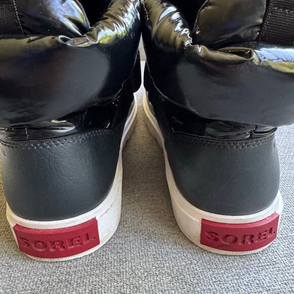 Sorel Joan Of Arctic Next Lite Strap Puffy Boots Black Winter Snow Women's 8.5 - Picture 6 of 12